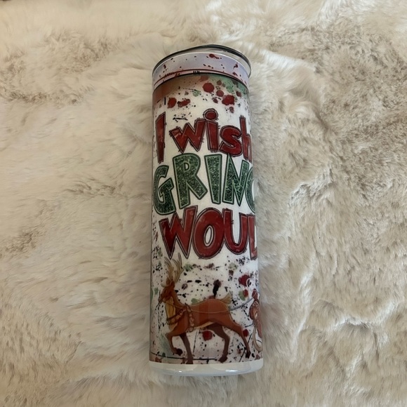 Handmade 20oz Grinch Tumbler - Picture 1 of 4